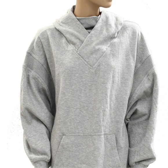 Daily Practice by Anthropologie Hooded Mini Dress Long Sleeve Gray XL NWT 284876 - Picture 6 of 9